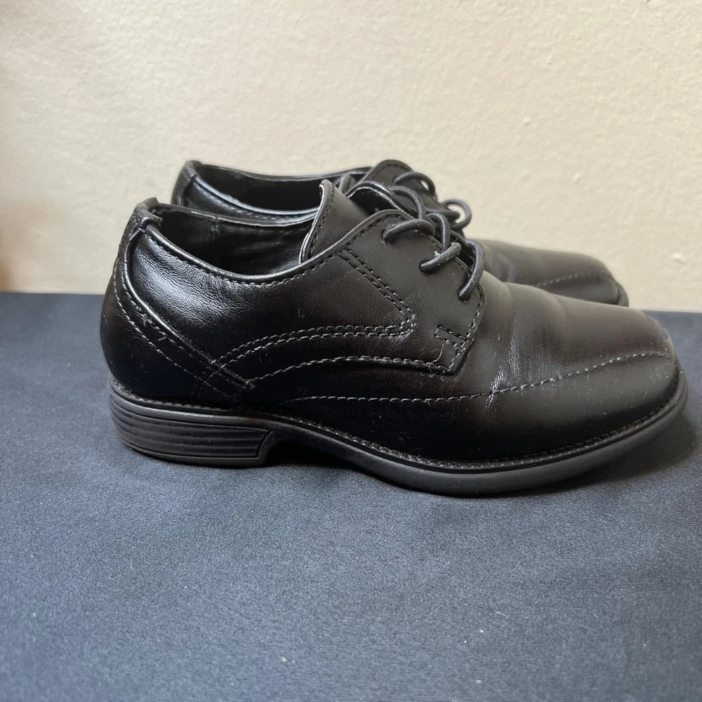 Cat& Jack Black Dress Shoes Toddler Boys 8 Casual Office School